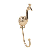 Cuier perete fier auriu Paun 5x3x14 cm