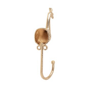 Cuier perete fier auriu Paun 5x3x14 cm