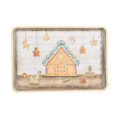 Tava Craciun melamina multicolora 32x22x2 cm