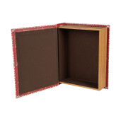 Set 3 cutii tip Carte Craciun lemn multicolor (3) 27x22x7 / 22x17x6 / 17x12x4 cm