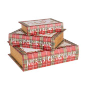 Set 3 cutii tip carte Craciun (3) 27x22x7 / 22x17x6 / 17x12x4 cm