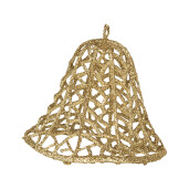 Set 6 ornamente brad Clopotei aurii 11x11 cm