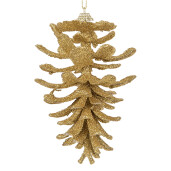 Set 6 ornamente brad Con auriu 9x15 cm