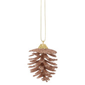 Set 6 ornamente brad Con cupru 5x7 cm