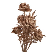 Buchet Trandafiri artificiali cupru 11x8x33 cm