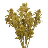 Buchet flori artificiale plastic auriu 10x7x35 cm