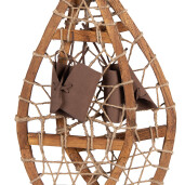 Decoratiune perete lemn maro 55x22x5 cm
