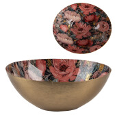 Bol decorativ metal multicolor 16x14x6 cm