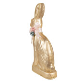 Figurina Iepuras Paste textil roz auriu albastru 22x8x40 cm