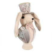 Figurina Iepuras Paste textil multicolor 18x15x38 cm