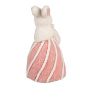 Figurina Paste textil alb roz Ø 12x21 cm