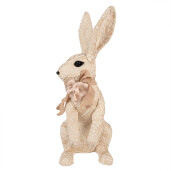Figurina Iepuras Paste textil bej 25x19x54 cm