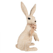 Figurina Iepuras Paste textil bej 25x19x54 cm