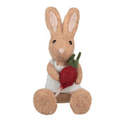 Figurina Iepuras Paste textil multicolor 10x10x19 cm