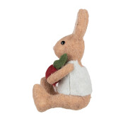Figurina Iepuras Paste textil multicolor 10x10x19 cm
