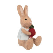 Figurina Iepuras Paste textil multicolor 10x10x19 cm