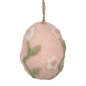 Ou decorativ Paste suspendabil, textil multicolor Ø 6x8 cm