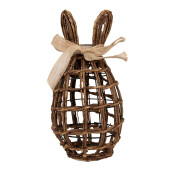 Decoratiune Paste ratan maro 16x16x31 cm