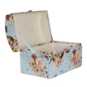 Set 3 cutii depozitare carton multicolor Flowers 30x20x20 cm, 26x18x18 cm, 22x15x15 cm