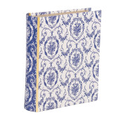 Cutie decorativa tip Carte carton alb albastru 17x14x5 cm