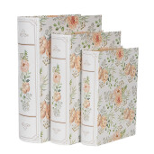 Set 3 cutii depozitare tip Carte carton 29x24x7 cm, 25x20x6 cm, 22x16x5 cm