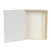 Set 3 cutii depozitare tip Carte carton 29x24x7 cm, 25x20x6 cm, 22x16x5 cm