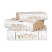 Set 3 cutii depozitare tip Carte carton 29x24x7 cm, 25x20x6 cm, 22x16x5 cm