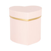 Cutie depozitare carton roz auriu Inimioara 10x10x10 cm
