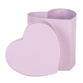 Cutie depozitare carton violet auriu Inimioara 10x10x10 cm