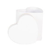 Cutie depozitare carton alb auriu Inimioara 10x10x10 cm