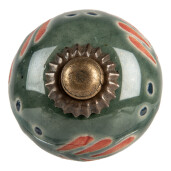 Set 2 butoni mobilier ceramica multicolor metal cupru Ø 3x3 cm / S4 cm