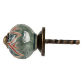 Set 2 butoni mobilier ceramica multicolora metal Ø 3x3 cm / S4 cm