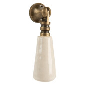 Set 2 manere mobiler ceramica bej metal cupru 2x2x7 cm / S2 cm