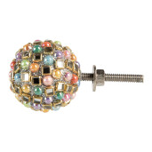 Set 2 butoni mobilier metal multicolor Ø 4x4 cm