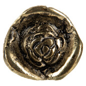 Buton mobilier metal auriu Floare Ø 3x3 cm / S3 cm