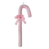 Set 3 ornamente brad Acadele plastic roz alb 17x5x56 cm