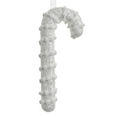 Set 6 ornamente brad Acadele plastic alb 8x3x17 cm