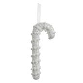 Set 6 ornamente brad Acadele plastic alb 8x3x17 cm