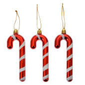 Set 3 ornamente brad Acadele plastic multicolor 4x1x13 cm