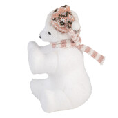 Figurina Ursulet textil multicolor 11x11x18 cm