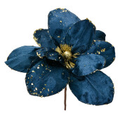 Floare artificiala Craciun albastra aurie Ø 25x25 cm