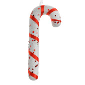 Set 6 ornamente brad Acadele plastic alb rosu 7x2x17 cm
