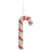 Set 6 ornamente brad Acadele plastic alb rosu 7x2x17 cm