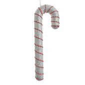 Ornament brad Craciun Acadea plastic alb rosu 11x4x33 cm