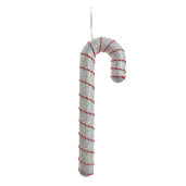 Ornament brad Craciun Acadea plastic alb rosu 11x4x33 cm