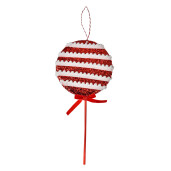 Set 3 ornamente brad Acadele plastic textil 14x4x30 cm
