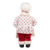 Figurina Mos Craciun Bucatar textil 13x10x28 cm