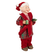 Figurina Elf textil multicolor 13x10x28 cm