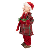 Figurina Elf textil multicolor 13x10x28 cm