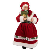Figurina Craciunita textil multicolor 14x10x28 cm